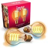 innr Zigbee E27 Smart Lampe, funktioniert mit Alexa und Hue* (Bridge erforderlich), Filament LED Glühbirne, Warmweiß bis Kaltweiß, Dimmbar, Smart Home Lampe, 610lm, 2-Pack