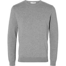 Selected Herren Rundhals Pullover SLHBERG CREW NECK B Grau 16074682 L