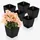 luxuskollektion Selbstbewässerungstopf 6X 13,7 x 13,5 cm Schwarz