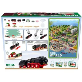 BRIO Batterie-Dampflok Weihnachts-Set