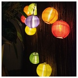 ETC Shop LED Solar Steck Leuchte Lampions mehrfarbig Erdspieß Außen bunt