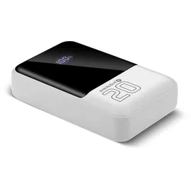 Everactive Powerbank 20 2x USB 1x USB-C 22.5W QC4+ LCD screen white – Batterie – Weiß