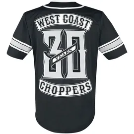 West Coast Choppers 30 Years Anniversary Limited Baseball Jersey schwarz/weiß XXL