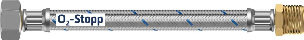 Lindner O2Stopp Schlauch 1/2AGx1/2ÜM 750 mm  sauerstoffdicht DIN 4726 - 77383400...