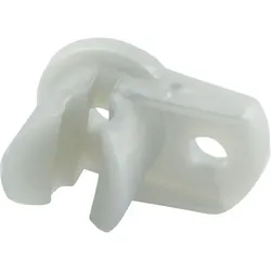 Befestigungsclip mit Lasche, KS Weißaluminium RAL 9006
