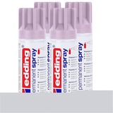 edding Permanent Spray Premium-Acryllack light lavender 200ml – seidenmatt – Sprühlack deckt sofort, trocknet extrem schnell und hält dauerhaft innen & außen, für Glas, Metall, Holz uvm. (4er Pack)