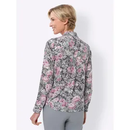 Sieh an! Druckbluse ecru-schwarz 56