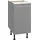 OPTIFIT Unterschrank OPTIFIT "Bern", grau (basaltgrau, basaltgrau), B:40cm H:87cm T:58,4cm, Schränke, Unterschrank, 40 cm breit, mit 1 Tür mit höhenverstellbaren Füßen, mit Metallgriff