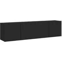 VidaXL TV-Wandschränke 2 Stk. Schwarz 80x30x41 cm