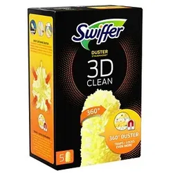 Swiffer DUSTER STAUBMAGNET 360° 3D CLEAN Staubfangtücher Mikrofaser, 5 Tücher