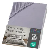 nyvi Spannbettlaken DreamScience Heavy Jersey 120 x 200 - 130 x 200 cm grau