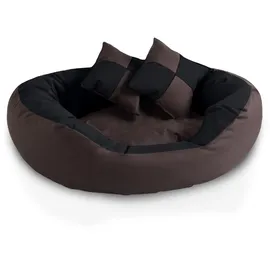 BedDog Hundekissen SABA L 65 x 50 cm braun-schwarz