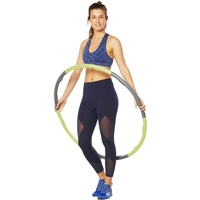 ARTZT vitality ARTZT vitality Fitnessreifen | Hula Ring für Erwachsene und Kinder | Perfekt zum Abnehmen zu Hause | Mit Massage Effekt | Deutsche Qualitätsmarke | 1,2 kg Grau-Grün, 100 cm