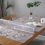 Fcmeavo Matt PVC Tischdecke Wasserdicht Fettdicht Transparente Tischfolie mit Muster Hitzebeständig Kratzfest Tischmatte für Esstisch Couchtisch Schreibtisch Abwaschbar Tischschutz Tischmatte Nach Maß