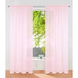 my home Gardine Dolly, my home, Stangendurchzug (1 St), transparent, Polyester, transparent, Stangendurchzug, gewebt, gemustert, verschiedene Größen rosa 140 cm x 245 cm