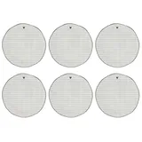 Bastion Collections 6er Set Dessertteller Heart Stripes weiß Streifen 16cm