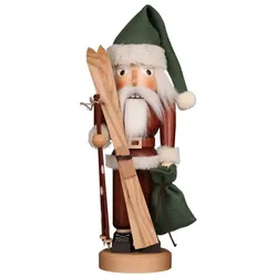 Christian Ulbricht Nussknacker Weihnachtsmann mit Ski natur Höhe 39,5 cm