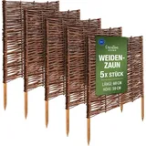 Creative Home Beeteinfassung Weide 60 x 50 cm 5 Stück Braun