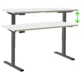 MID.YOU Schreibtisch Office Edition Anthrazit / Weiß