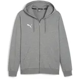 Puma teamGOAL Casuals Kapuzenjacke Herren Medium Gray Heather/White 3XL