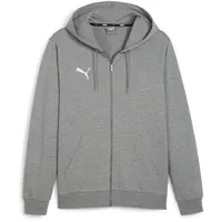 Puma teamGOAL Casuals Kapuzenjacke Herren Medium Gray Heather/White 3XL