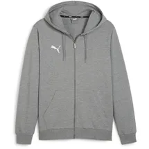 Puma teamGOAL Casuals Kapuzenjacke Herren Medium Gray Heather/White 3XL