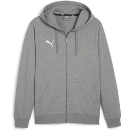 Puma teamGOAL Casuals Kapuzenjacke Herren Medium Gray Heather/White 3XL