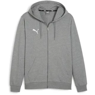 Puma teamGOAL Casuals Kapuzenjacke Herren Medium Gray Heather/White 3XL