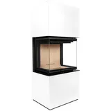 A. Caminetti Kaminofen Premiumkaminofen SCANDINAVIAN 65 S weiss - 9kW, 9,00 kW, Dauerbrand, Sichtscheiben hochschiebbar