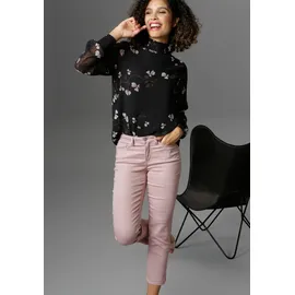 Aniston SELECTED Schlupfbluse grün/rosa/schwarz 48