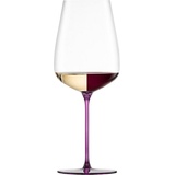 Eisch Weinglas INSPIRE SENSISPLUS, Made in Germany, Kristallglas, Veredelung der farbigen Stiele in Handarbeit, 2-teilig lila