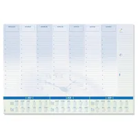SIGEL H7350 Papier-Schreibtischunterlage DIN A2, Kalender 2027-2029, Tages- und Wochenplan mit Stundeneinteilung, 30 Blatt, Schreibunterlage zum Abreißen aus nachhaltigem Papier
