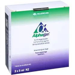 Alphagan 0,2% m/V 2 mg/ml Augentropfen 3X5 ml