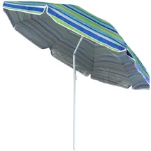 Ellug gestreifter Sonnenschirm 180 x 180 cm Grün/Blau/Hellblau/Dunkelblau/Türkis