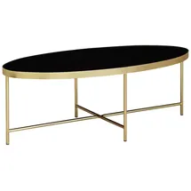 KADIMA DESIGN Schwarz Glas Oval 110 x 56 cm