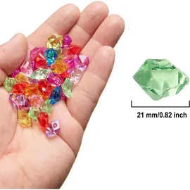 luxuskollektion 100 Stück Groß Edelsteine für Kinder, Glassteine Bunt, Kristalle Deko