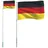 vidaXL Flagge Deutschlands mit Mast 5,55 m Aluminium