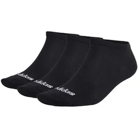adidas Thin Linear Low-Cut Socken, 3 Paar Black / White 40-42