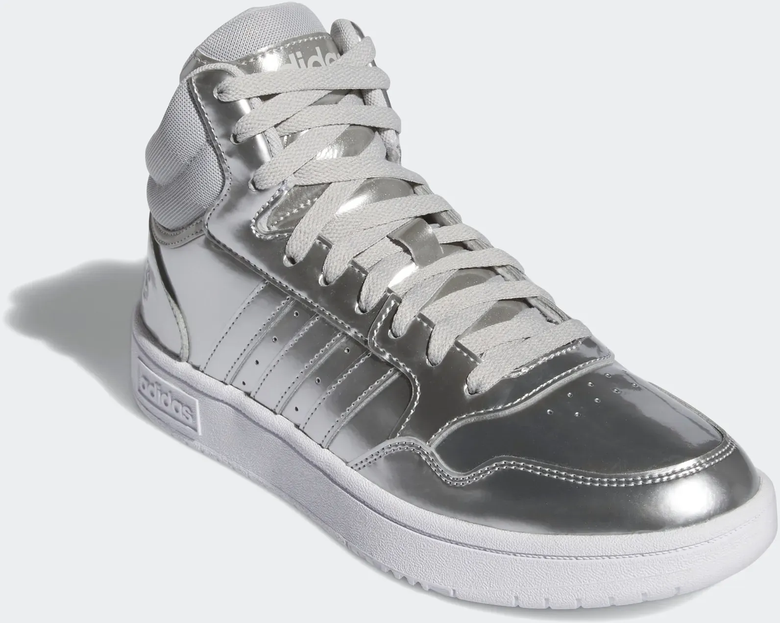 Sneaker ADIDAS SPORTSWEAR "HOOPS 3.0 MID" Gr. 43, weiß (cloud white, grey two, two) Schuhe Schnürstiefeletten