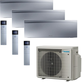 DAIKIN Emura3 Klimaanlage | FTXJ35AS+2xFTXJ20AS  | Silber | 3,4/2x2,0 kW