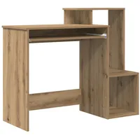 VidaXL Eiche Computertisch Artisan Eiche Spanplatte Mittel Stauraum