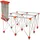 Rubi Arbeitstisch Stahl 120x120 cm grau/orange