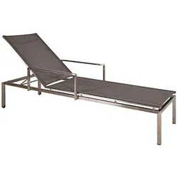 Garden Pleasure Sonnenliege SIENNA grau Stahl