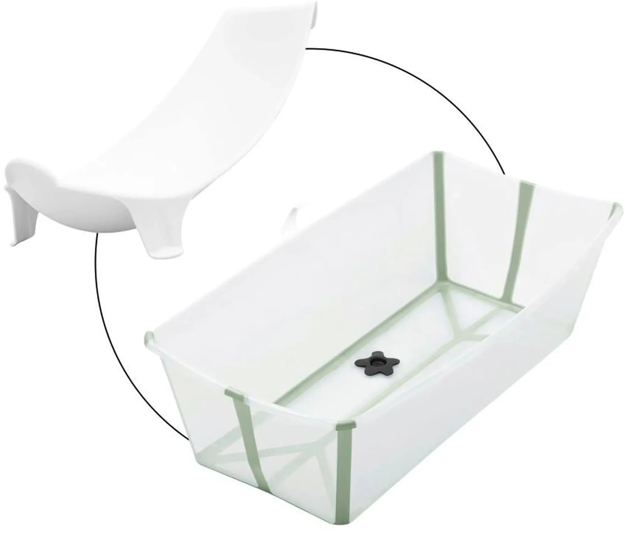 Stokke® FLEXIBATH Bundle Badewanne XL inkl. Badewannensitz Newborn Support, gruen