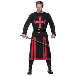 Underwraps Kostüm Mittelalter Kreuzritter Kostüm, Ritterkostüm im Look eines Ordensritters schwarz M-L