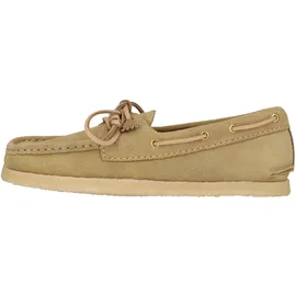 CLARKS Godney Boat 26185685 4, Schnürschuhe in Beige für Damen, 39 hellbraun, Schuhe Bootsschuh, im klassischen Design