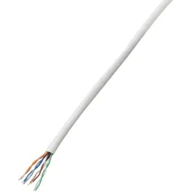 TRU Components Netzwerkkabel CAT 5e U/UTP 4 x 2 x 0.14 mm2 Weiß 100 m