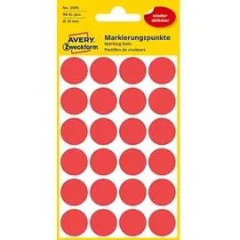 Avery Zweckform Klebepunkte 3595 rot Ø 18,0 mm 96 St.