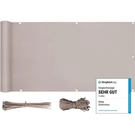 salcar Balkonverkleidung 90 x 300 cm Taupe Polyester