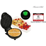 Rosenstein & Söhne Mini-Waffeleisen für runde Belgische Waffeln mit & 10,5 cm, 350 Watt